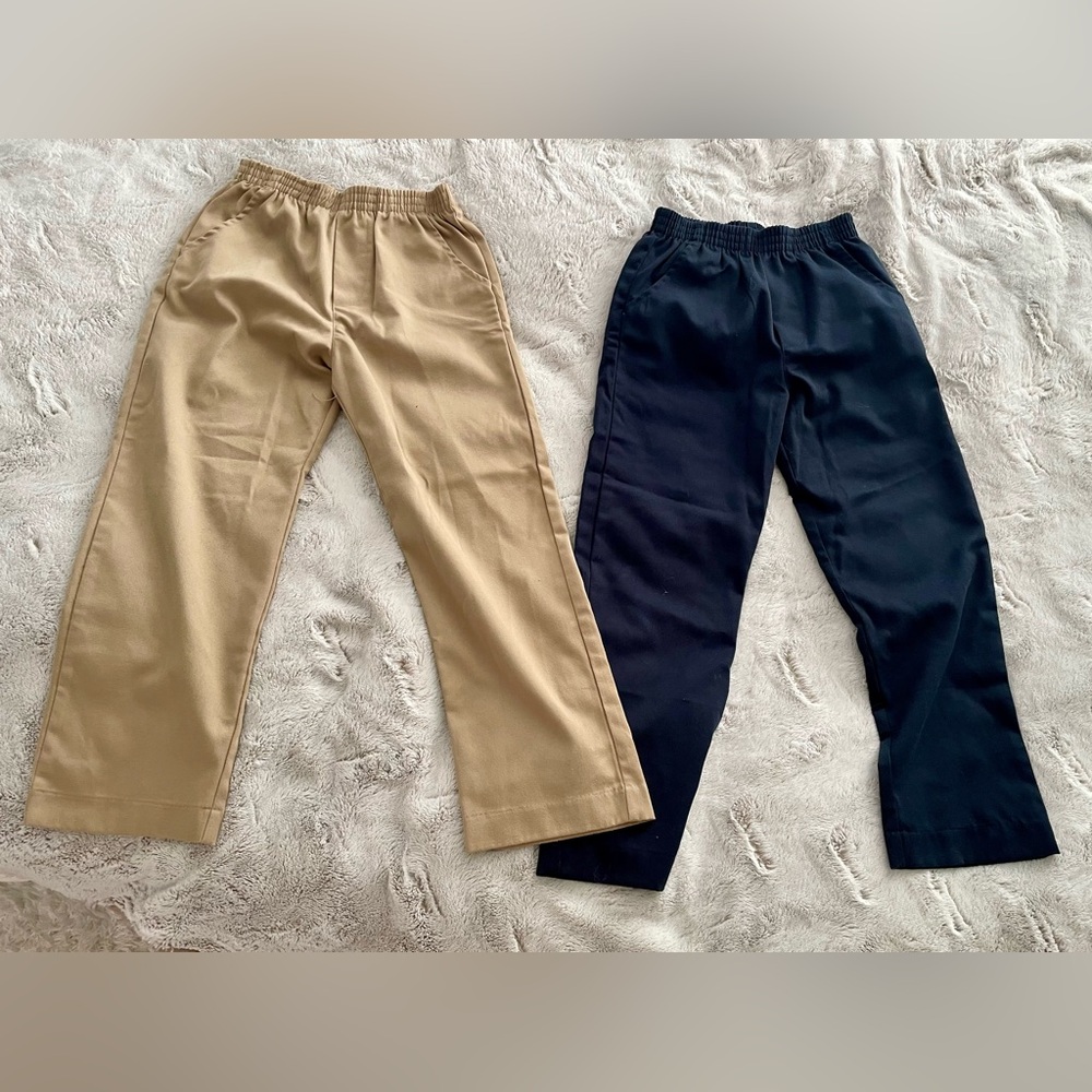 Bundle of 2 boys uniform pull on pants NWOT